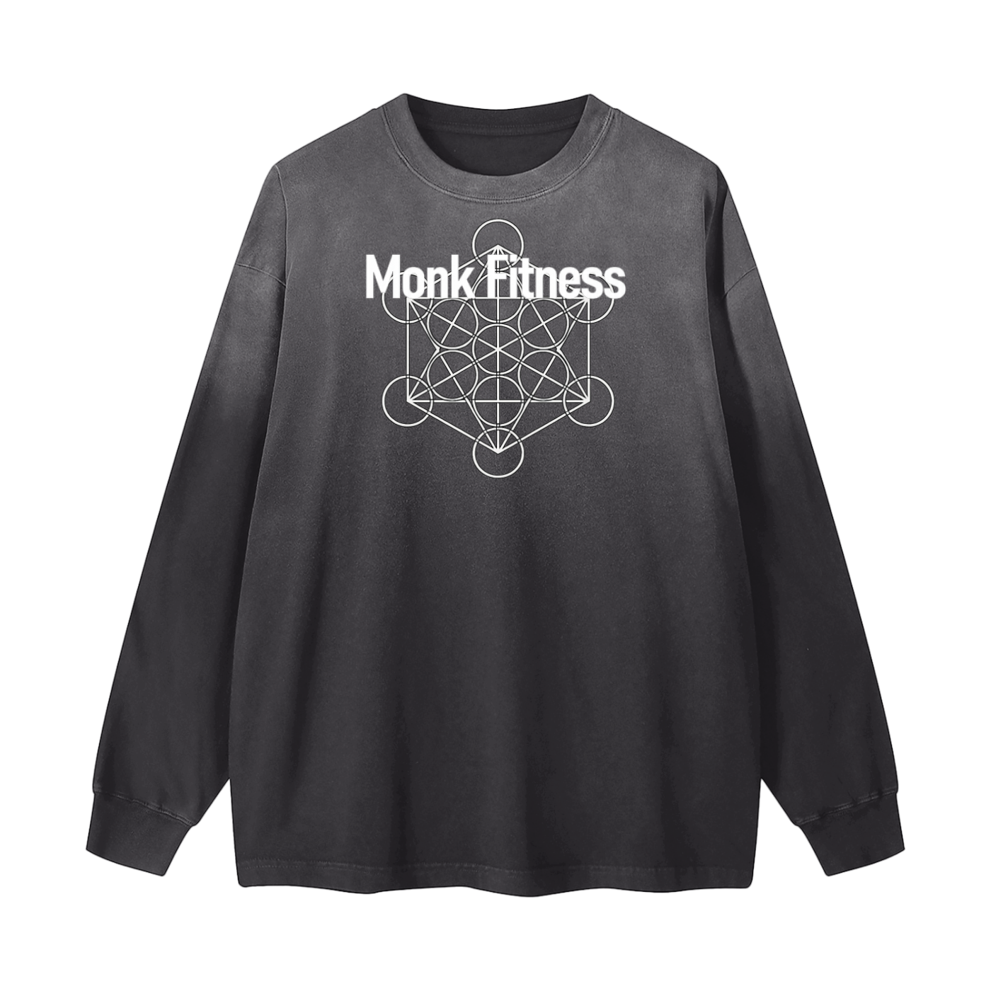 Monk Fitness Gradient Washed Long Sleeve T-Shirt